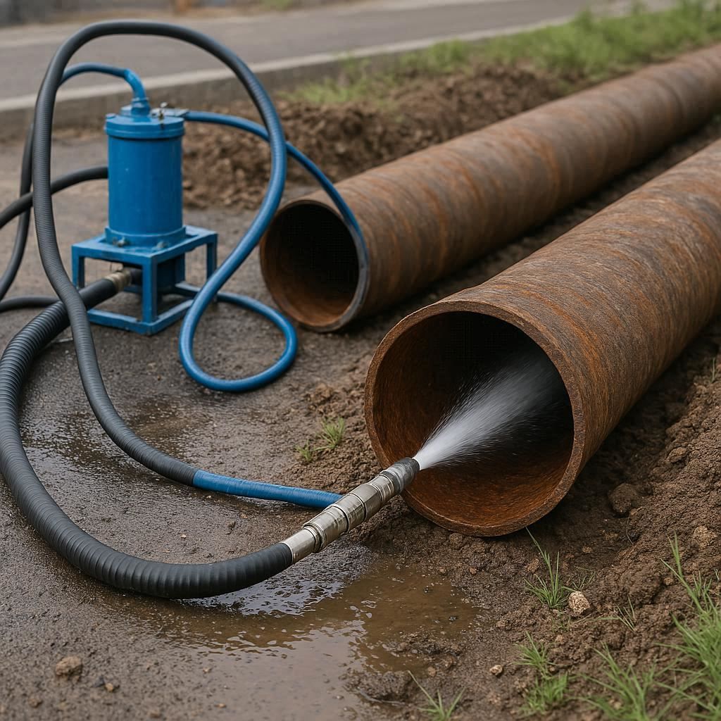 Гидродинамическая прочистка водопроводных труб в Горелове